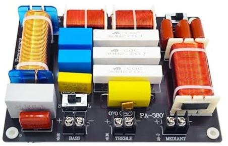 Cvoepobey Einstellbarer Frequenzteiler 800W 3-Wege Multi-Sprecher Hohe Leistung mit Hoher Mittelstufe mit Mittlerer 3-Wege-Frequenzwandlerverstärker PA-3803