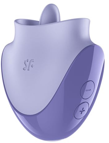 Satisfyer Tongue Dancer Tongue Vibrator & Sling-On for Women, 8 Vibration Programs & 8 Leak Modes, Waterproof (IPX7), Quiet Clitoris Vibrator Made of Silicone, USB-C Charging Function