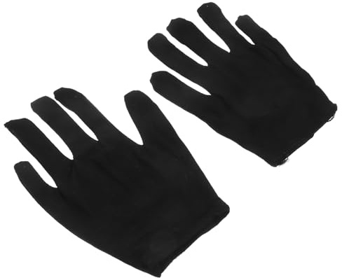 SEWACC 6 Pairs Black Cotton Work Gloves Thickened Sweat-absorbent Anti-slip Palm Industrial Labor Protection Gloves for Men Women Construction Mechanical Repair