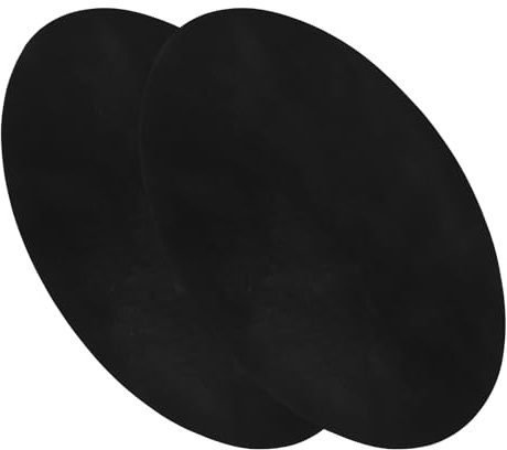 GALPADA Tapis de Barbecue Rond Antiadhésif 40 Cm Noir 2 Pièces pour Grillades en Extérieur Cuisson Facile Réutilisable Résistant PTFE Fibre de Verre Camping Jardin