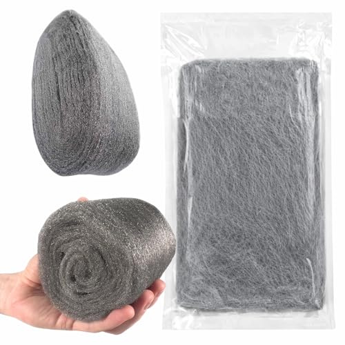 0000 Steel Wool – 1m Ultra Fine Wire Wool Strip for Mice Proofing, Wood & Metal Polishing, French Polishing, Rust Removal & Furniture Finishing