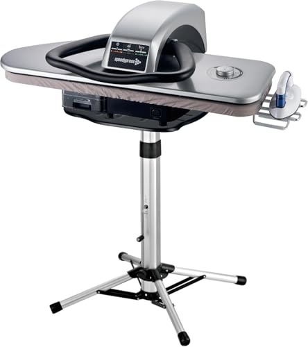 Speedypress SteamRise 8000 Heavy Duty Steam Ironing Press | 81cm Pressing Surface | Bottom-Up Steam Technology | Free Iron Attachment + Anti-Scale Filter | with Stand | 2200S | Silver