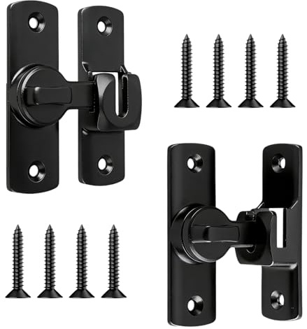2 Pack Sliding Door Lock for Bathroom & Bedroom, Easy Install Door Security