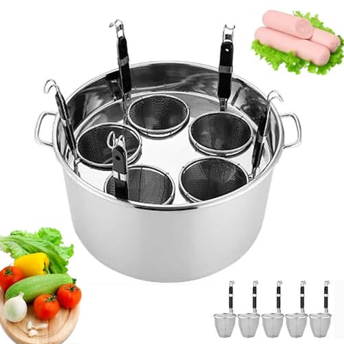 Bollitore elettrico per pasta, con divisori in acciaio inox e cestelli per cottura multiuso