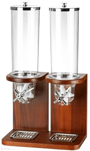 Cereal Dispenser, Triple Dry Food Storage Container with Airtight Silicone Seal for Grains, Rice, Snacks, Nuts, and Sugar, Transparent Jar