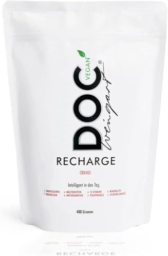 Doc Weingart Recharge Vegan, Nahrungsergänzungsmittel 400g | Unterstützt den Start in den Tag mit 13 Vitaminen, allen essentiellen Aminosäuren, Mineralien und Fruchtextrakten