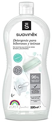 Suavinex 400706, Detergente specifico per biberon e tettarelle, 500 ml, Versione europea