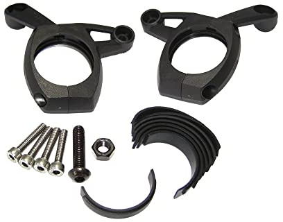 busch+müller 470SHPB Dynamo-Scheinwerfer Lenkerhalter passend auch für Shimano Display, schwarz (1 Stück)