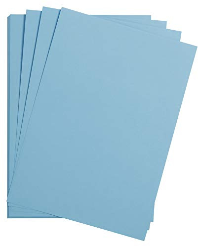 Clairefontaine 975271C Packung mit 25 Bastelkartons Maya, 185g, DIN A4, 21 x 29,7cm, 1 Pack, himmelblau