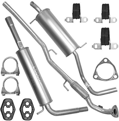 Adamot Auspuffanlage Schalldämpferset Auspuff für Seat Ibiza 3 III 6L 1.2 12V VW Polo 4 IV 9N 1.2i