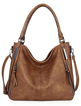 NICOLE & DORIS Handtasche Damen Umhängetasche Weiche Leder Taschen Groß Schultertasche Retro Henkeltasche Hobo Bag Shopper Damen Tragetasche mit Mehreren Taschen