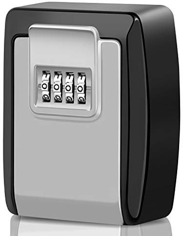 Faneam Grande Cassetta Sicurezza Chiavi Combinazione a 4 Cifre, Key Box Impermeabile Cassaforte per Chiavi Esterno Portachiavi Cassetta per Chiavi Muro Sicurezza per Chiave per Casa Garage