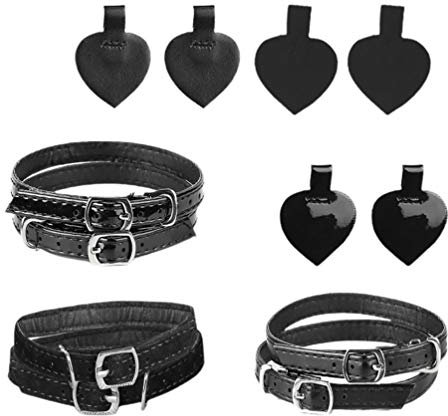 3 Juegos de Correas de Zapatos de Cuero Desmontables para Mujer con Hebilla Y Almohadillas de Tacón de Corazón Tacones Altos Bajos Cordones de Zapatos Antideslizantes Accesorios