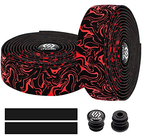 Chooee Nastro Manubrio Bici Corsa, 2 pezzi Nastro Manubrio Bici da Strada Rosso