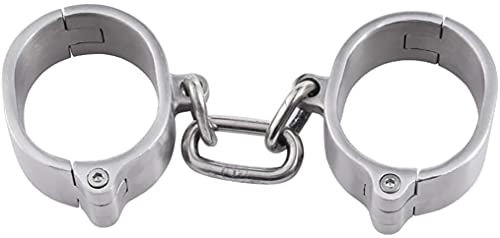 SM Metall Bondage Handschellen, Chrom Handeisen Handschellen Slave Wrist Cuffs Metal Fußschellen Erwachsenes BDSM Fesseln Spiele Sexspielzeug Für Paare,Mannlich