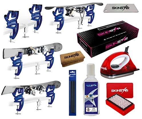 SkinStar Skiwax Set Starter Set Skispanner Skiwachs Wachsentferner 8- teilig