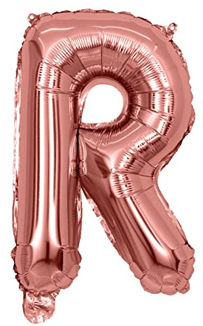 Dkings Folienballons Buchstaben Roségold Folien Ballons 40cm Luftballon für Geburtsag Hochzeit Feier Party Dekoration