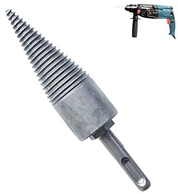 Punta Spaccalegna, Conico per vite Spaccalegna da 32 mm, Punta da Trapano per Legna da Ardere per Impieghi Gravosi in Acciaio ad Alta Velocità, Filettatura Antiscivolo,Round