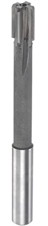 sourcing map Mandrino Alesatore 9.8mm H7 Punta In Carburo Flauti Diritti Gambo Rotondo Tornio Macchina Fresa