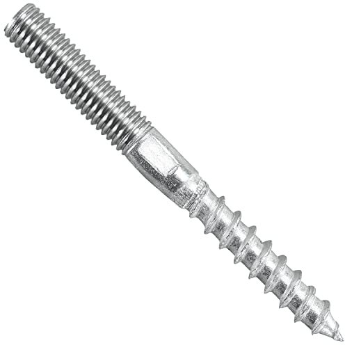 Lot de 10 vis à double filetage - Inoxydable - Vis à bois - Vis à double filetage - Vis d'écartement - Avec partie hexagonale et entraînement Torx (M10 x 80)