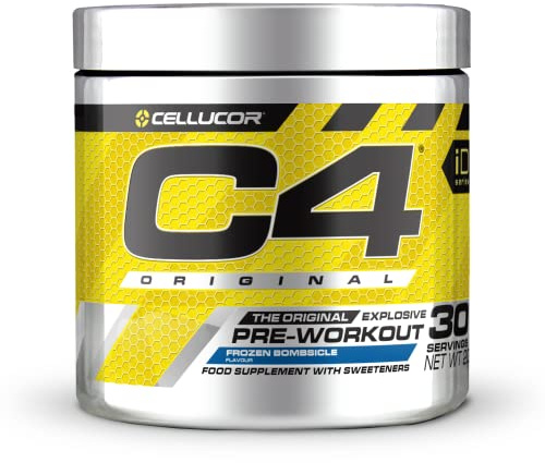 C4 Original Beta Alanine Sports Nutrition Bulk Pre Workout Powder for Men & Women | Best Pre-Workout Energy Drink Supplements | Creatine Monohydrate | Frozen Bombsicle | 30 Servings