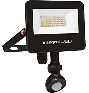 Integral Super Slim 2 Floodlight IP67 2000LM 20W Tuya 3000/4000/6500K PIR 120° Non Dimmable 100LM/W Black