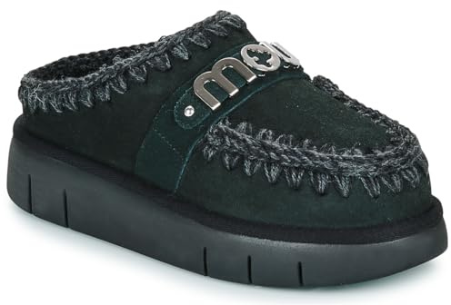 Mou Sabot Bounce Clog Metal Logo Höst Vinter 2023, Svart, 38 EU