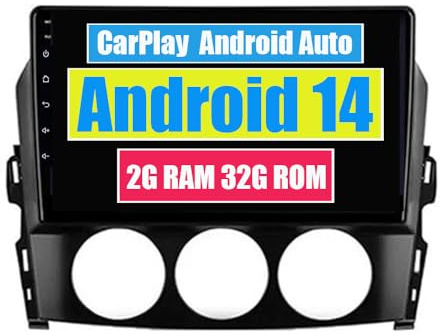 RoverOne Car Stereo Radio for Mazda MX-5 MX5 MX 5 NC Miata 2005-2015 with CarPlay Android Auto Multimedia Player GPS Navigation Touch Screen Bluetooth WiFi