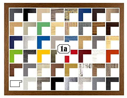 Colorello Bilderrahmen Posterrahmen Puzzlerahmen 40x100 cm Eiche Rustikal P 43 Dekor 100x40 cm mit weisser Rückwand und Antireflex Acrylglas