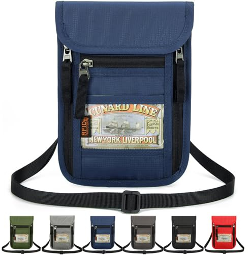 Tcdwla Brustbeutel Herren Damen Kinder, Reise Brusttasche (Blau)