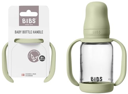 Bibs | Babyflaschengriff | Einfacher und bequemer Griff | rutschfeste Oberfläche | BPA-frei | spülmaschinenfest | Bibs Babyflaschenzubehör | Alter 6+ Monate | Salbei