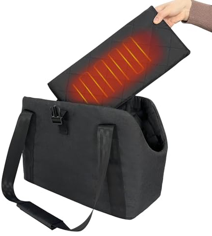 Nybhyjk Sac de transport chauffant pour animal domestique, sac à dos chauffant rechargeable par USB, sac à dos chaud pour chats et chiens, trois vitesses de régulation de la température, sac à dos