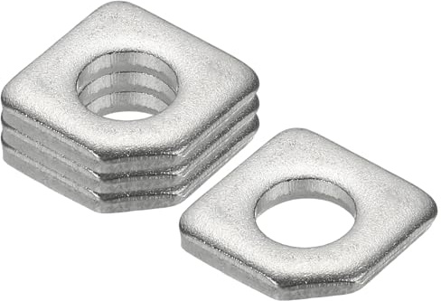PATIKIL 4 Piezas Arandelas Cuadradas Biseladas M8, 8x18mm Arandelas Cuadradas Biseladas De Ángulo Perdido Placa De Soporte De Cojinete Plano Acero Inoxidable 304 Para Pernos Cuña