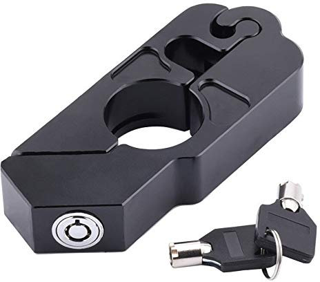 Motorradschloss,Motorrad Lenkerschloss Motorrad Lenkerschloss Griff Sicherheits-Sicherheits-Schlösser Motorrad-Grip Lock-Fit-Roller-Bikes(Black)