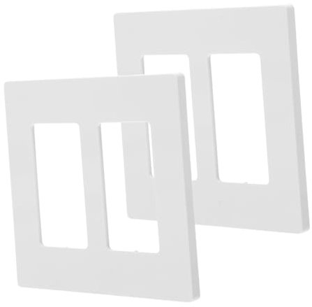 KONTONTY Placca Di Copertura A Muro Senza Viti in Plastica Doppia Per Interruttore Della Luce Decorativa Per Casa E Ufficio