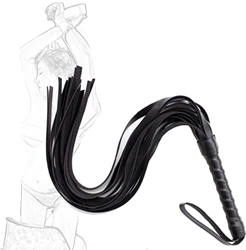 TRQOYTU Fouet Érotique Flogger En Cuir Avec Pompons SM, Bondage, Fessée, Cravache, Partenaires, Jeux De Rôle, Cosplay, Jouet Sexuel Pour Femmes, Hommes Et Couples