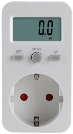 Toddmomy Elettrica con Misuratore Consumo Monofase Analizzatore Elettrico con Display LCD Monitoraggio Voltaggio e Risparmio Energetico per Uso Domestico e Ufficio
