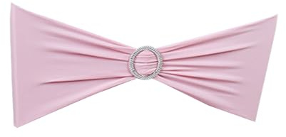 YIXANNX Exquisita banda para cubrir sillas con bordes, con hebilla, bandas deslizantes, lazo, banda elástica Premium multicolor para sillas de boda, Rosa