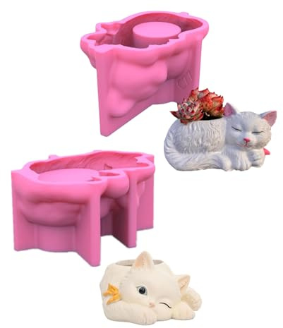 Animal Flower Pots Mold Pen Holder Silicone Concrete Plasters Planter Mold Epoxy Resin Molds Resin