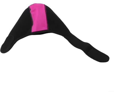 Besttoolifes Bonnet de natation thermique en néoprène de 5 mm d'épaisseur pour eau froide - Bonnet de bain imperméable pour adultes - Unisexe - Noir, bleu, rouge (noir + rouge)