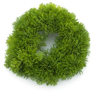 Künstlicher Mooskranz Grün - Naturgetreuer Deko-Kranz in Moos-Optik - Hochwertiger Moosring für Tischdeko, Wand & Tür (Grün, 1 x Ø 19 cm)