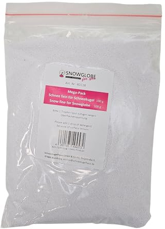 Bola de nieve fina para manualidades | para bola de nieve para manualidades | bola de nieve personalizada 40118 (100 g)