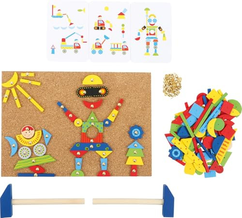 small foot Hämmerchenspiel aus Kork und Holz, inkl. Zubehör, für kreativen Spaß ab 6 Jahre, 3944