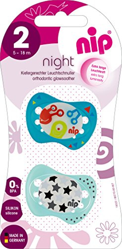 nip Leuchtschnuller Night Girl, Silikon, 5 - 18 Monate
