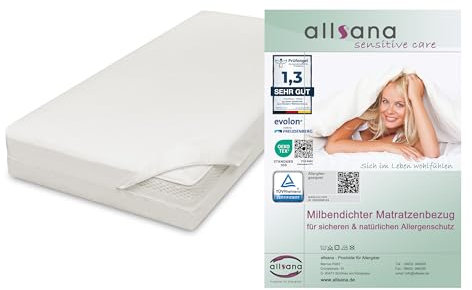 Allsana Allergiker Matratzenbezug 70x140x12 cm (Kinder) | Allergie Bettwäsche | Anti Milben Encasing | Milbenschutz für Hausstauballergiker | Zwischenbezug für die Matratze | TÜV geprüft
