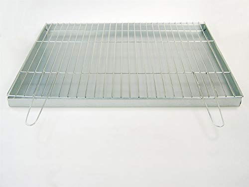 BitWa Aschekasten und Grillrost mit Klappgriffen 80x60 cm im Set Grillkamin