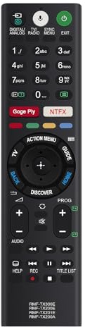 Vocale Télécommande Fit for Sony TV RMF-TX300E RMF-TX200E RMF-TX201E | RMF-TX200A KD-75XE9005 KD-49XE9005 KD-49XE8004 KD-43XD8077 KD-65XD8599 KD-65XD9305 KD-49XE8077 KD-49XE8096