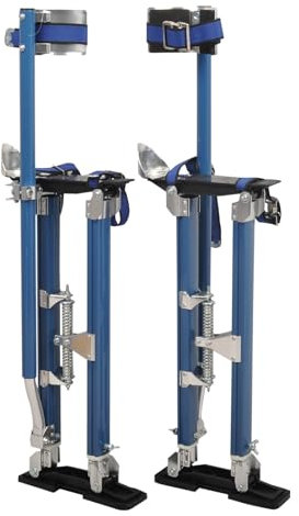 TBAPFS Trockenbau-Stelzen, 61 - 101,6 cm, höhenverstellbar, Aluminium-Werkzeug zum Malen, Finishing, Beschneiden, Äste, Reinigen, Blau (61 cm – 101,6 cm)