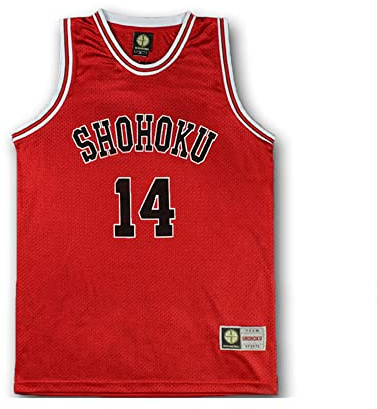 FLOORSOUTH 14th Jersey Hisashi Mitsui Cosplay Baloncesto Jersey Rojo, M