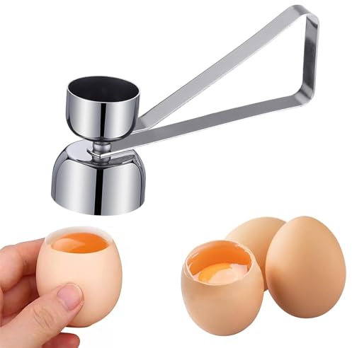 Stainless Steel Egg Topper Cutter Metall Eierschale Cutter für Rohes/Weiches Hartgekochtes Ei, Eierköpfer für weich gekochtes Ei